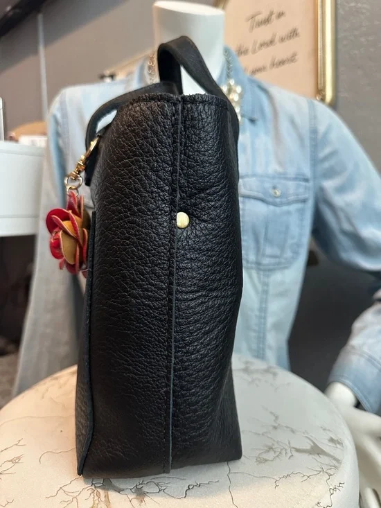 PLG Mini pebbled black Crossbody tote NEW - Picture 6 of 11